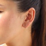 Wishbone Stud Earrings - Gold
