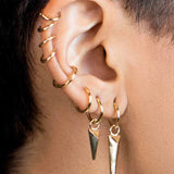 Mini Seamless Clicker Hoops 11mm - Gold