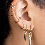Mini Seamless Clicker Hoops 9mm - Gold