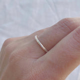 Hammered Stacking Ring - Silver