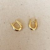 U Shaped Hoop - Gold