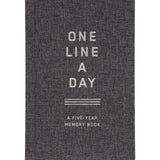 One Line A Day Journal - Charcoal Canvas