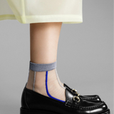 Grand Slam Sheer Crew Socks - Silver