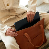 Leather Briefcase - Tobacco