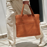 Leather Briefcase - Tobacco