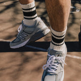Mono Stripe Socks - Black