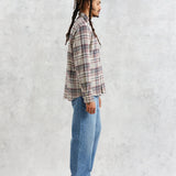Shelly Flannel Shirt - Navy/ Red