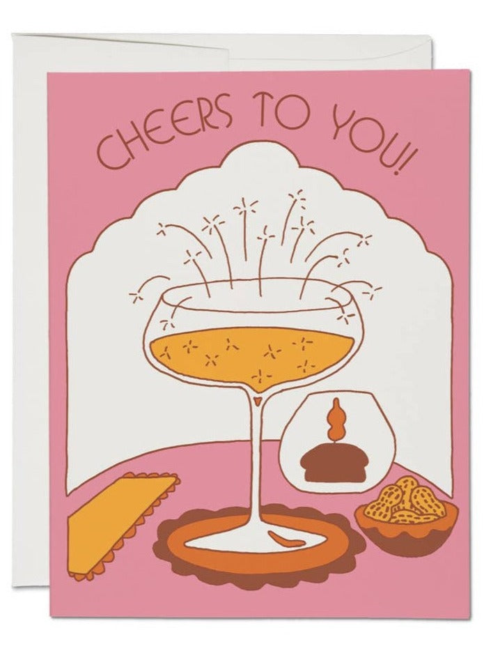 Candlelit Cheers Congratulations Card