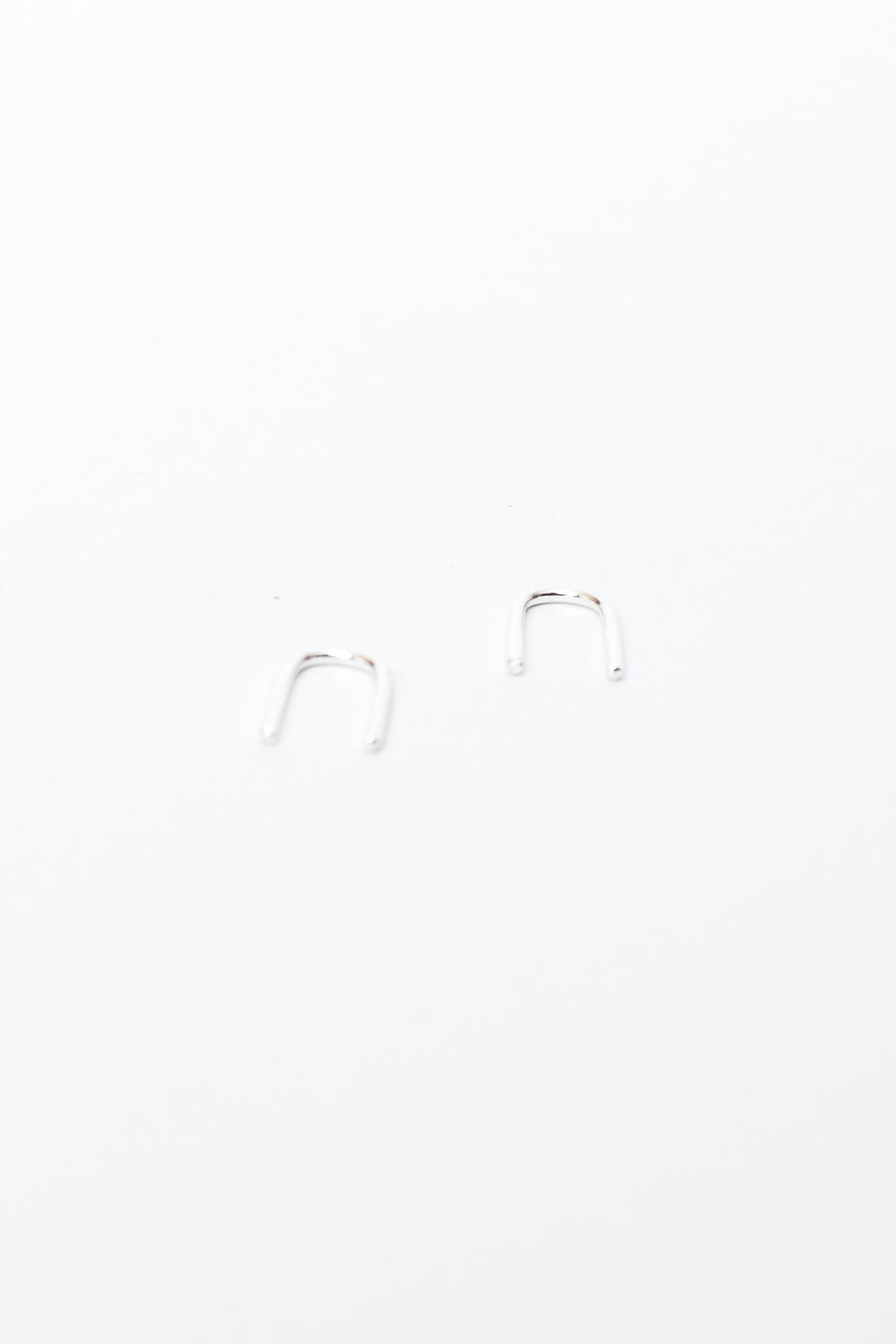 U-Shaped Earrings - Silver, Baleen, - Frances Jaye