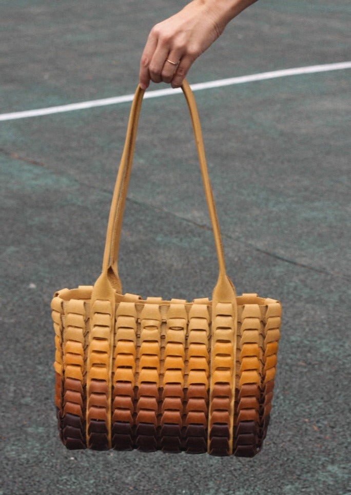 New Basket Bag Gradient Leather Hand Bag Frances Jaye