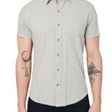 Grey Short Sleeve Button up shirt