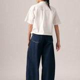 Harlie Cropped Shirt - Bright White