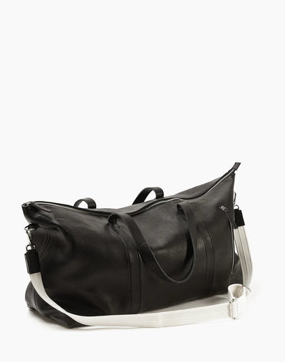 Malbec Weekend Bag - Black/ Leather Strap