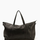 Malbec Weekend Bag - Black/ Leather Strap