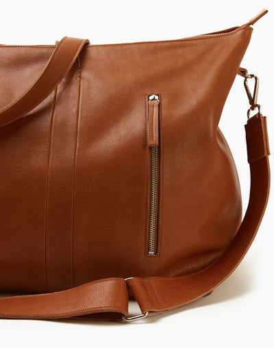 Malbec Weekend Bag - Caramel/ Leather Strap