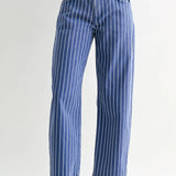 Barrel Jean - Navy Stripe