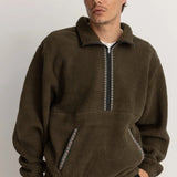 Sherpa Pullover - Olive
