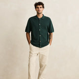 Textured Knit SS Shirt - Forest