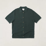 Textured Knit SS Shirt - Forest