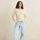 Essential LS Knit Top - White