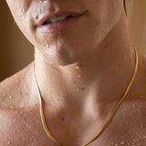 Flat Curb Chain - Gold