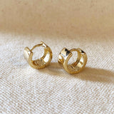 Flat Chunky Clicker Hoops - Gold