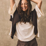 Chunky Knit Cardigan - Chocolate