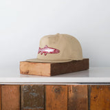 Trout Patch Snap Back Hat - Khaki