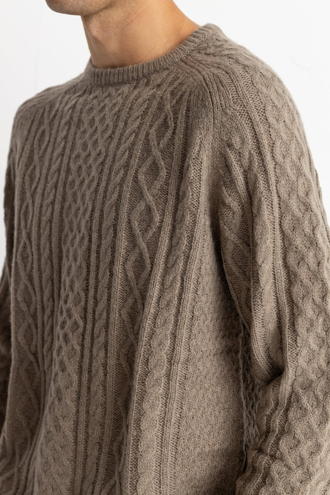 Mohair Fishermans Sweater - Sand