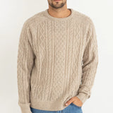 Mohair Fishermans Knit Sweater - Oat