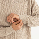 Mohair Fishermans Knit Sweater - Oat