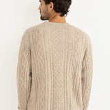 Mohair Fishermans Knit Sweater - Oat