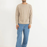 Mohair Fishermans Knit Sweater - Oat