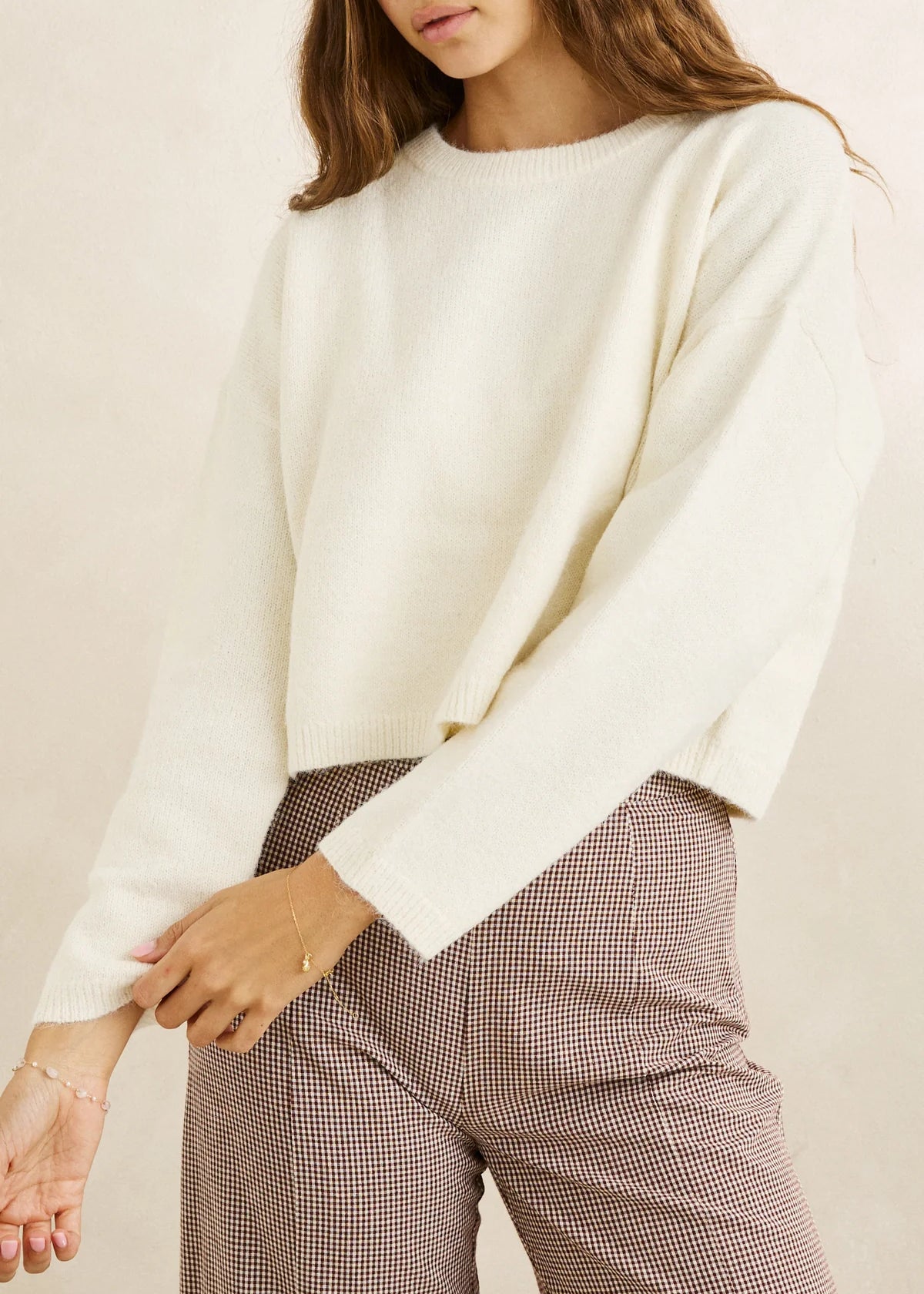 Essential Fluffy Crew Neck - Cream