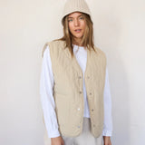 Quilted Vest - Beige