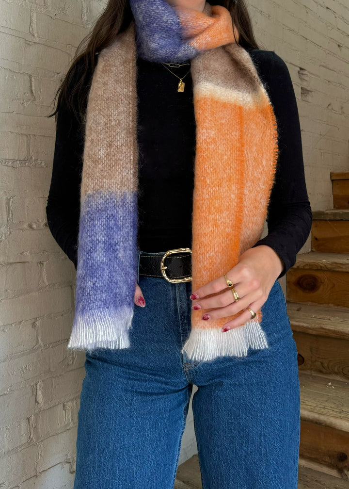 Silare Mohair Scarf - Tangerine