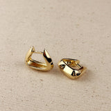 Triangle Hoop Earrings - Gold