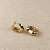 Shaped Hoop Earrings - Gold