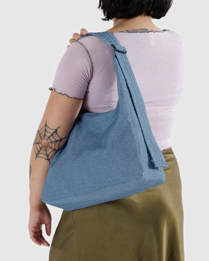 Nylon Shoulder Bag - Digital Denim