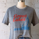 Great Lakes Sailboat Tee - Heather Grey