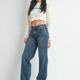 Relaxed Straight Jeans - Dark Denim