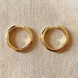 Rounded Polished Clicker Hoop - Gold