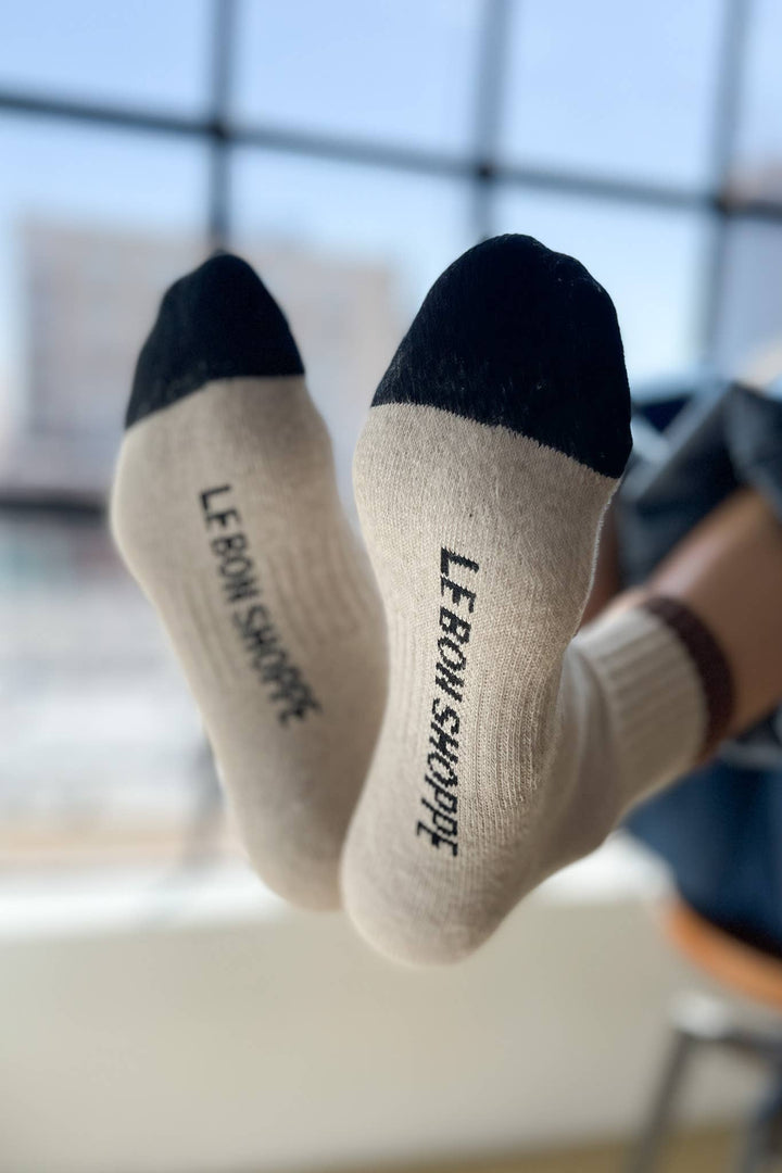 Color Block Girlfriend Socks - Black Coffee