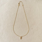 Mini Dog Tag Necklace - Gold