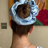 Giant Satin Scrunchie - Sky Blue