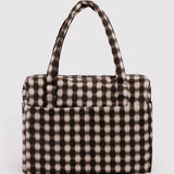Cloud Carry On - Blurred Gingham Brown