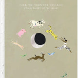 Over The Moon Baby Card