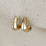 Triangle Hoop Earrings - Gold
