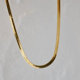 Herringbone Chain Necklace - Gold