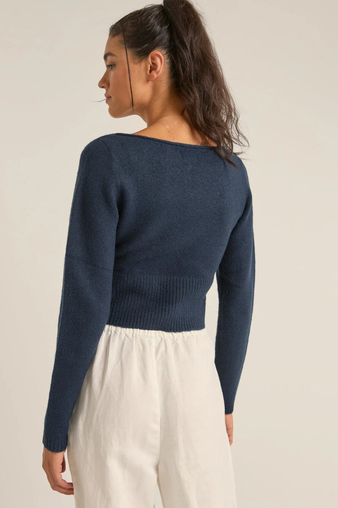 Chloe Knit Top - Navy